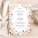 Search for watercolor wildflower wedding invitations Calligraphy