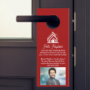 Search for door signs hangers Red