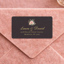 Search for black and rose gold return address labels Roses