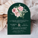 Search for emerald green and blush pink wedding invitations Qr code