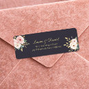 Search for black and rose gold return address labels Roses