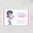 Search for cleaning lady business cards Cartoon