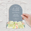 Search for blue floral bridal shower invitations Watercolor flowers