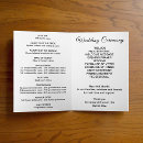 Search for black and white wedding programs Timeless