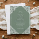 Search for green lace invitations Traditional