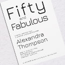 Search for fifty and fabulous birthday invitations Elegant birthday party