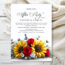 Search for red sunflower wedding invitations Rustic
