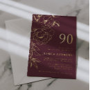 Search for mans 90th birthday invitations Gold