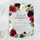 Search for 40th ruby wedding anniversary invitations Red