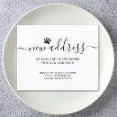 Search for dog moving announcement cards Change of address