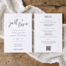 Search for nothing fancy just love wedding invitations Black and white
