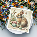 Search for vintage easter bunny napkins Watercolor