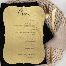 Search for gold foil menus Black and gold
