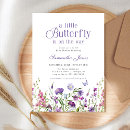 Search for butterflies baby shower invitations Watercolor