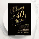 Search for man 40th birthday invitations Elegant