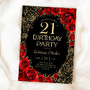 Search for red 21st birthday invitations Elegant