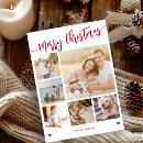 Search for red and white christmas cards Family photos