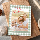 Search for green plaid christmas cards Elegant