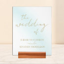 Search for watercolor wedding signs Blue and white