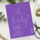 Search for purple baby shower invitations Typography