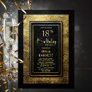 Search for stylish 18th birthday invitations Black
