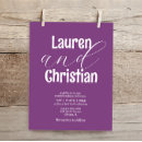 Search for dark purple wedding invitations Elegant