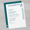 Search for typography rehearsal dinner invitations Teal