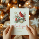 Search for cardinal thank you cards Red