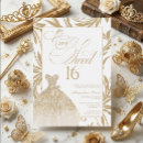 Search for sweet 16 invitations Gold glitter