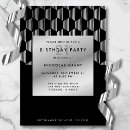 Search for black silver 21st birthday invitations Twenty one