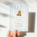 Search for blue bear baby shower invitations We can bearly wait