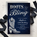 Search for denim and diamonds party invitations Glam