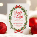 Search for wreath christmas invitations Red bow