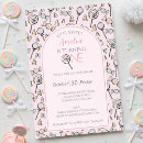 Search for candy birthday invitations Pink
