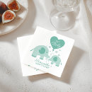 Search for elephant napkins Mint green