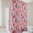 Search for pink christmas shower curtains Reindeer