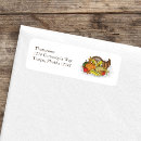 Search for autumn harvest return address labels Cornucopia
