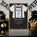 Search for gentleman baby shower invitations Black and white