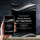 Search for black and silver 60th birthday invitations Sixtieth