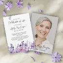 Search for purple celebration life invitations Floral