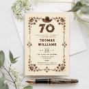 Search for 70th bbq birthday invitations Vintage