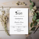 Search for black and white graduation invitations High school college university