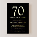 Search for 70th dinner birthday invitations Elegant