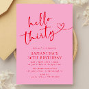 Search for hello 30 birthday invitations Typography