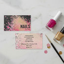 Search for pink and gold nail business cards Customer