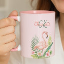 Search for flamingo monogram mugs Pink