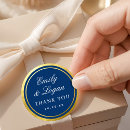 Search for navy blue gold wedding stickers Classic
