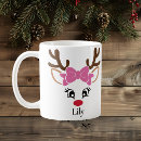 Search for pink reindeer mugs Xmas