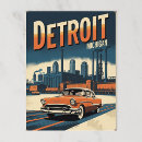 Search for vintage detroit postcards Illustration