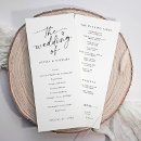 Search for order of service for weddings Minimalist